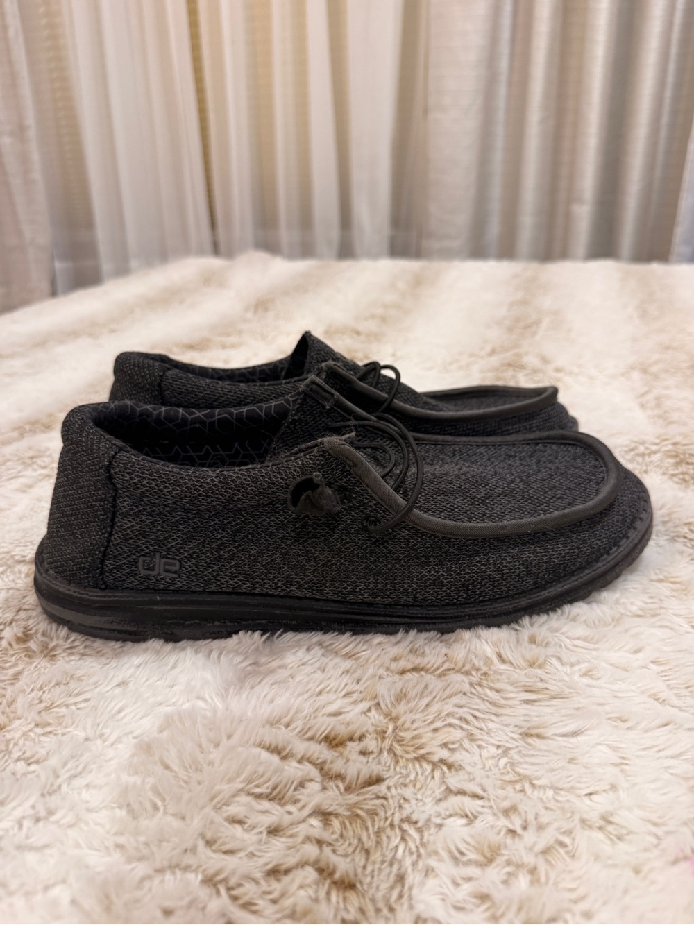 Hey Dude Wally Sox Micro Total Black Men’s Size 11 Casual Shoes